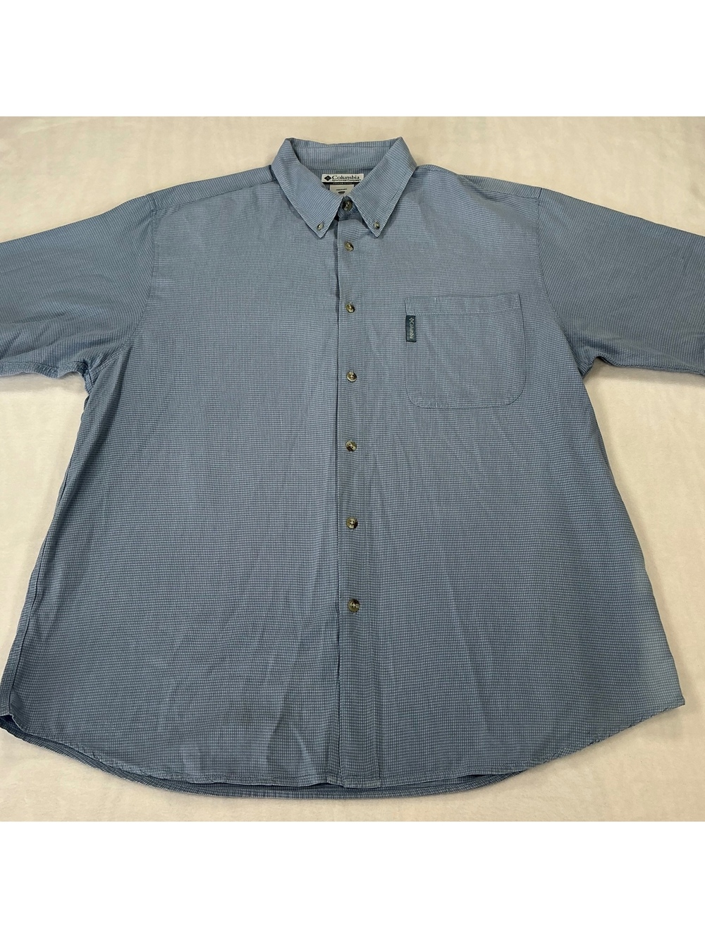 Columbia Men's XXL Blue Button-Up Shirt - Picture 1 of 9